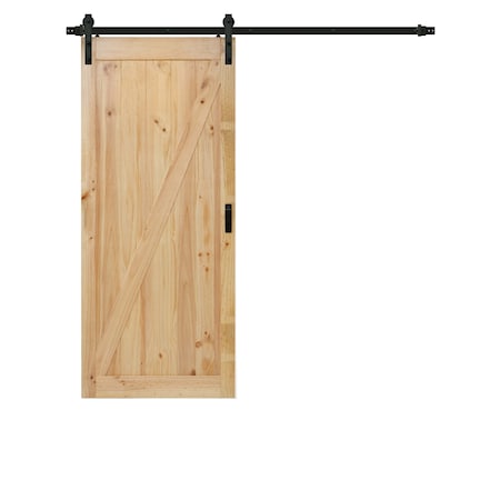 Renin 36 in. x 84 in. Easy-Build Barn Door Kit Salinas Z-Design BD053K01PN1PNE36084